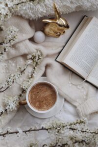 spring, nature, coffee, flowers, beautiful flowers, flower wallpaper, flat lay, book, flower background, breakfast
